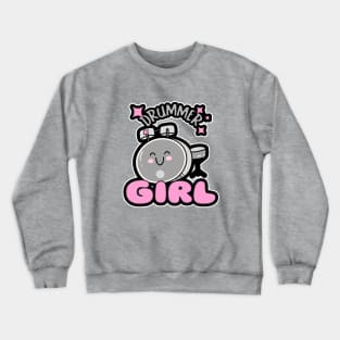 DRUMMER Girl Drum Set Gifts Crewneck Sweatshirt